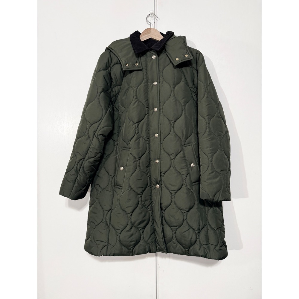 J. Crew Sz Med Stowe Puffer Jacket with PrimaLoft Olive $398